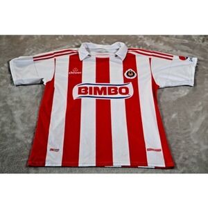 Club Deportivo Guadalajara Chivas Jersey Mens Red White Home Liga MX Soccer 25